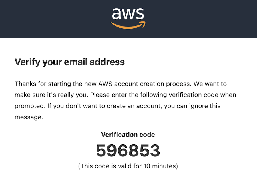 AWS / Verify Email