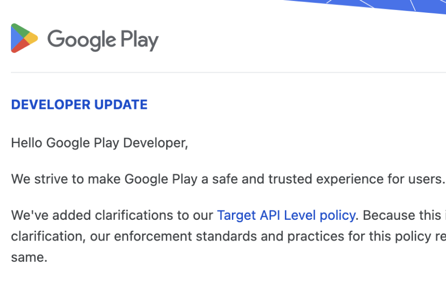 Google Play / Policy Update