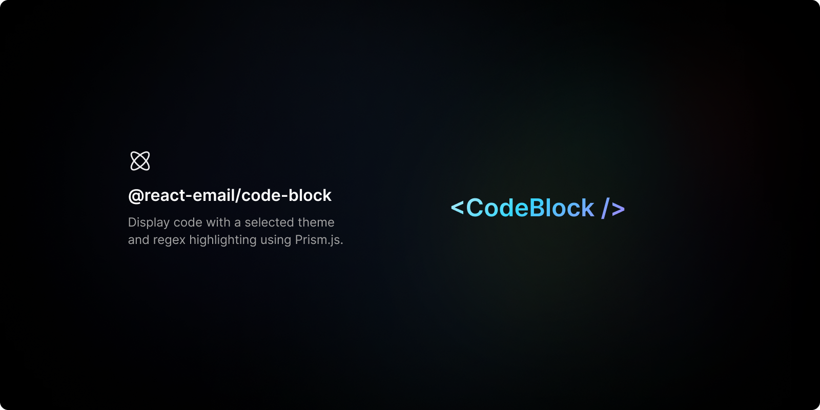 React Email code-block cover