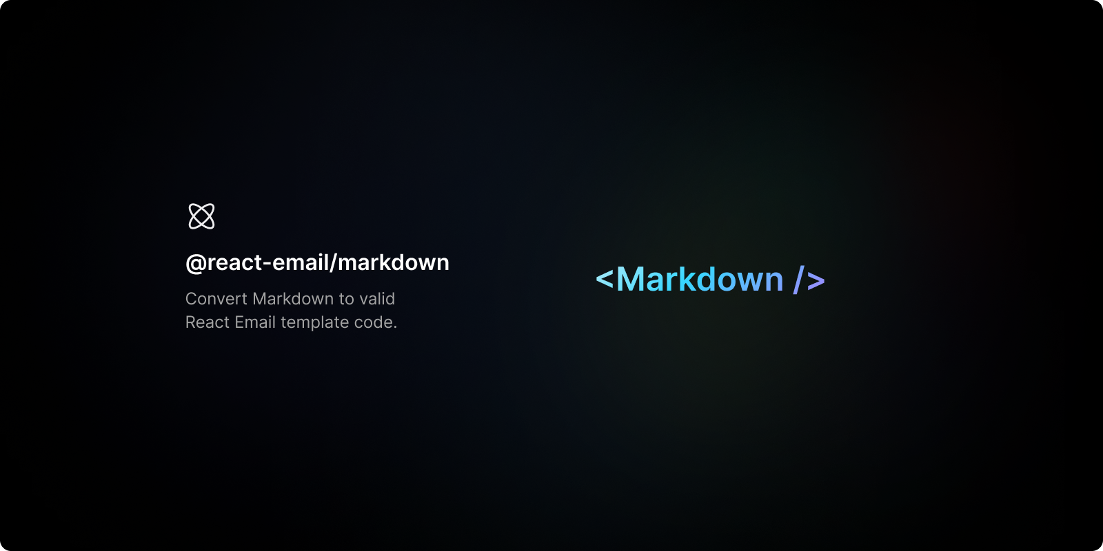 React Email Makrdown cover